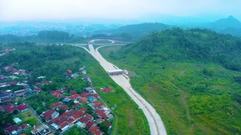 Construction Progress Cimalaka Toll Gate and Interchange, Cisumdawu Toll Road Stock Footage 169028852