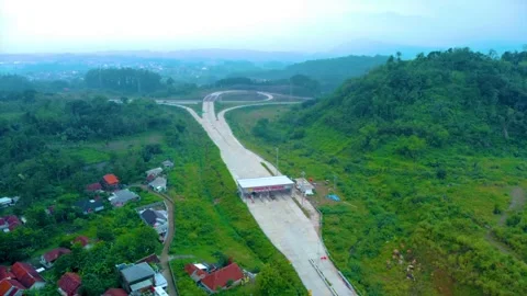 Construction Progress Cimalaka Toll Gate and Interchange, Cisumdawu Toll Road Stock Footage 169029037