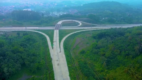 Construction Progress Cimalaka Toll Gate and Interchange, Cisumdawu Toll Road Stock Footage 169030687