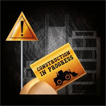 Construction in progress design 스톡 일러스트