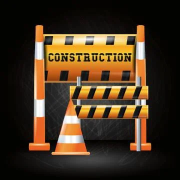 Construction in progress design Stock Illustration