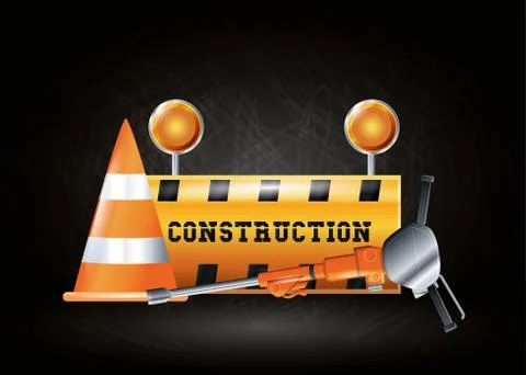 Construction in progress design Stock Illustration