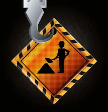 Construction in progress design Illustrazione stock