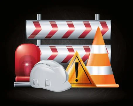 Construction in progress design Illustrazione stock