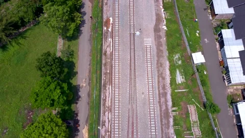 Construction Progress of Rancaekek Railway Station for Double Track Development Stock Footage 169001004