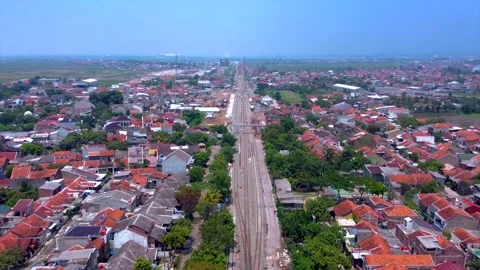 Construction Progress of Rancaekek Railway Station for Double Track Development Stock Footage 169001734