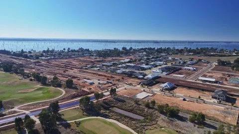 Construction progress in Silverwoods estate Yarrawonga Stock Footage 277967980