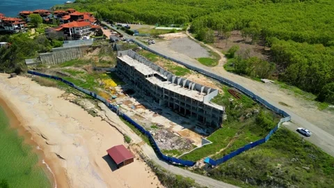  Construction project at Alepu on the southern Black Sea coast Video stock 256037161