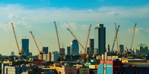 Construction project in the city Stock Footage 120161897