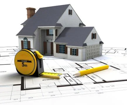 Construction project completion Stock Illustration