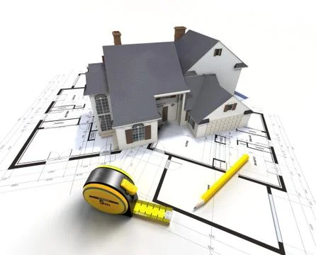 Construction project completion Stock Illustration