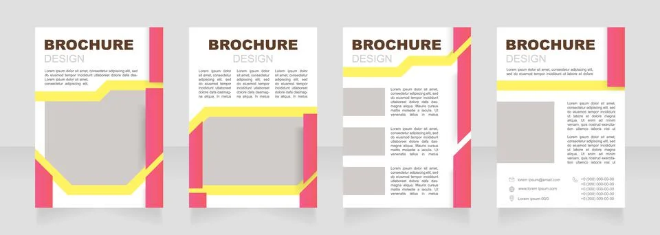 Construction project management blank brochure design Illustration