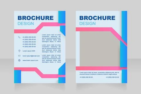 Construction project phases report blank brochure design Stock Illustration