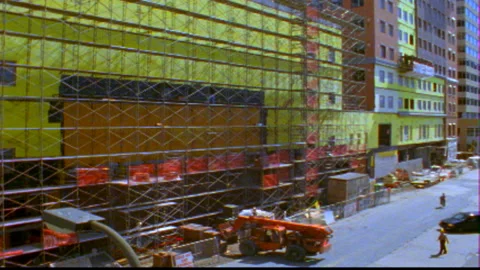 Construction project site progress street level timelapse Video stock 145783611