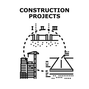 Construction projects development planning and engineering concept イラスト素材