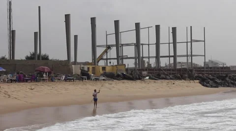 Construction, property development in Africa Stock Footage 66486917