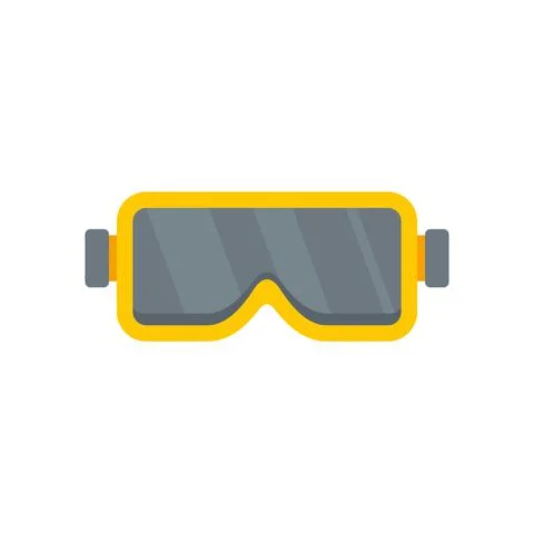 Construction protect glasses icon flat isolated vector Illustrazione stock