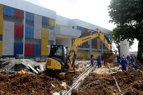 Construction of public school in bahia Stock Photos