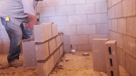 Construction putting in walls 動画素材 40371641