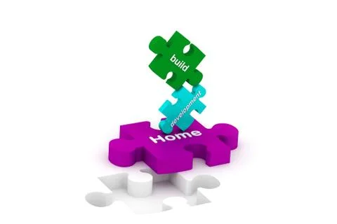 Construction puzzles Stock Illustration