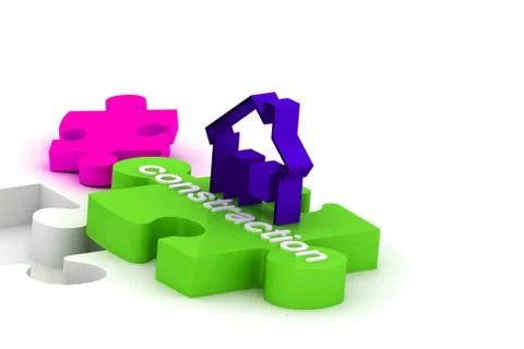 Construction puzzles Stock Illustration
