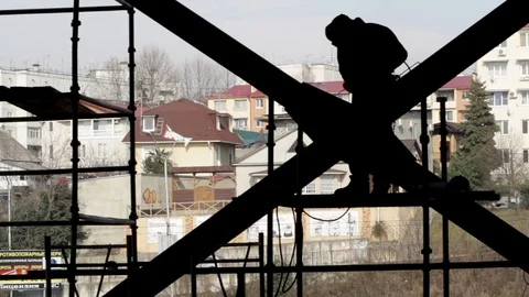 Construction of the railway station in Adler Video stock 75228121