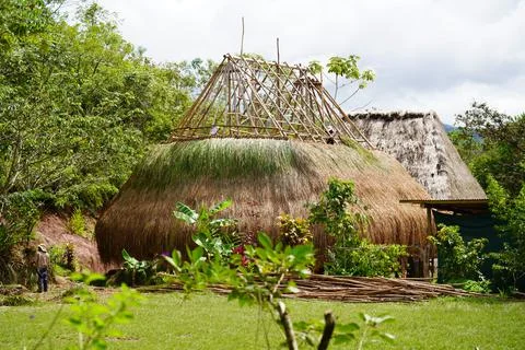 The construction of a Rancho Stock-Fotos