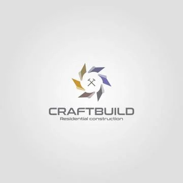 Construction real estate logo design Illustrazione stock