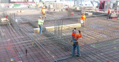 Construction - Rebar - 4k Stock Footage 60405278