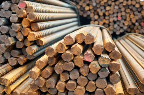 Construction rebar Stock Photos