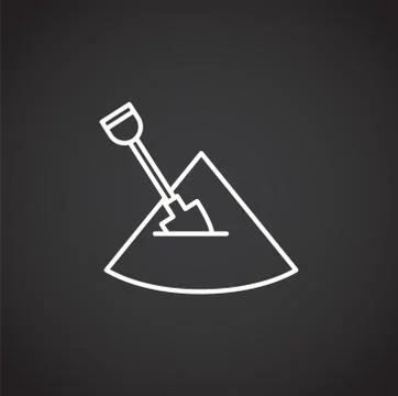 Construction related outline icon on background for graphic and web design Stock Illustration