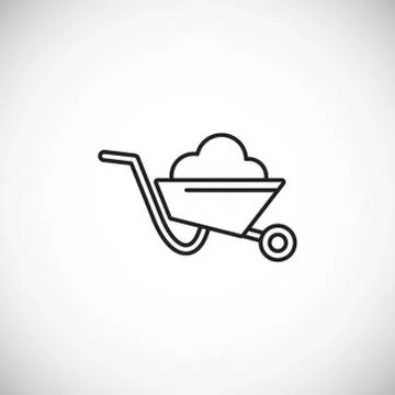 Construction related outline icon on background for graphic and web design Stock Illustration
