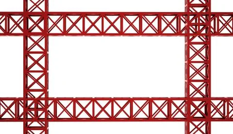 Construction rendered on white background Stock Illustration