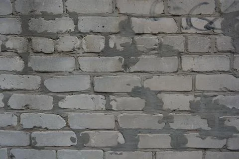 Construction renovation work, old wall with problems, flaws. Stock Photos