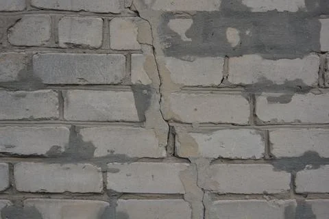 Construction renovation work, old wall with problems, flaws. Stock Photos