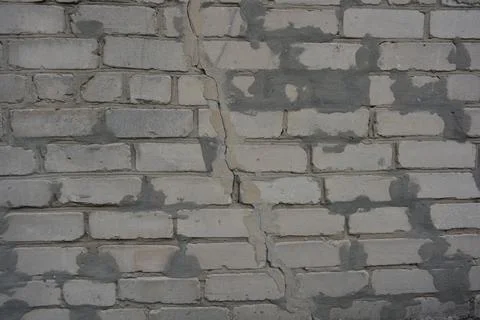 Construction renovation work, old wall with problems, flaws. Stock Photos