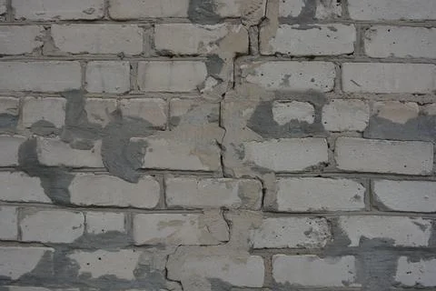 Construction renovation work, old wall with problems, flaws. Stock Photos