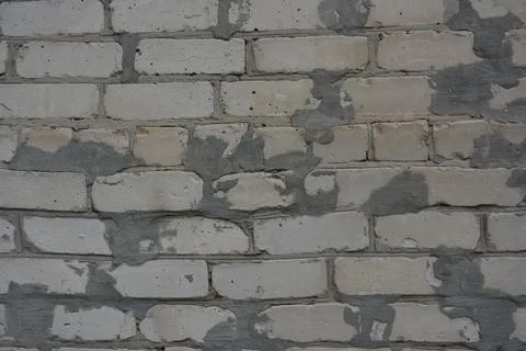 Construction renovation work, old wall with problems, flaws. Stock Photos