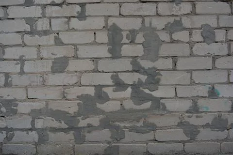 Construction renovation work, old wall with problems, flaws. Stock Photos