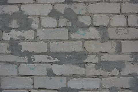 Construction renovation work, old wall with problems, flaws. Stock Photos