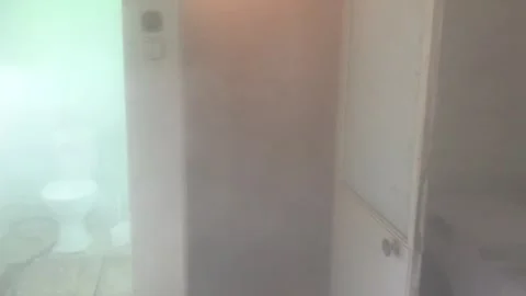 Construction repair work strong large dust Stock Footage 241186571