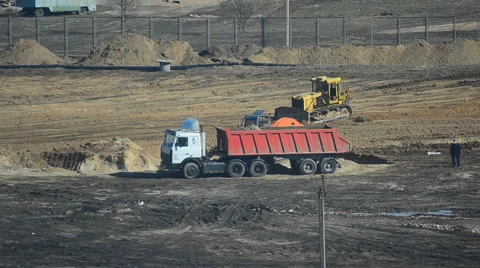 Construction of the Republican center of Olympic training in rhythmic gymnastics Stock Footage 64075755