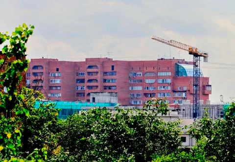 Construction of the residential area Stock Photos