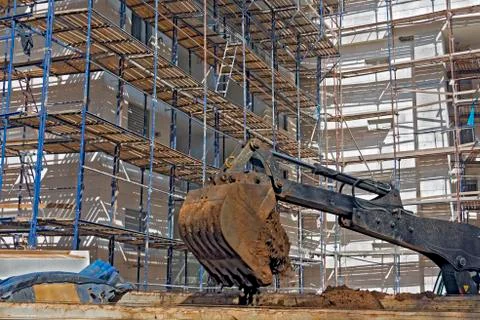Construction of a residential area. Stock Photos