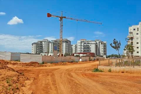 Construction of a residential area. Stock Photos