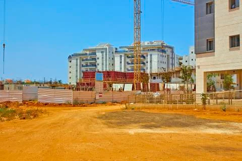 Construction of a residential area. Stock Photos