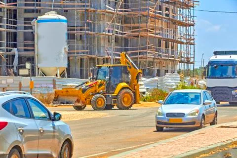 Construction of a residential area. Stock Photos