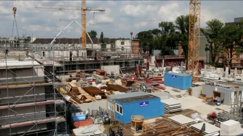 Construction of residential building Stock Footage 40730697