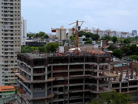 Construction of residential building Stock Photos