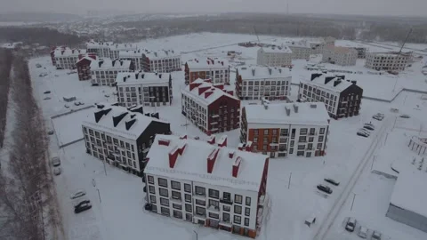 Construction of a residential complex, construction of an apartment building Stock Footage 327209145